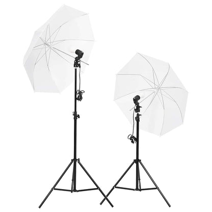Fotostudio-Set mit Beleuchtung, Hintergrund und Reflektor