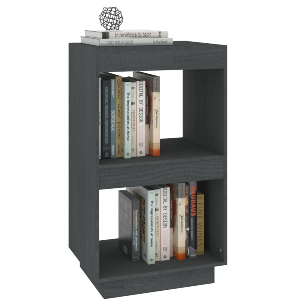 Bookcase Grey 40x35x71 cm Solid Pine