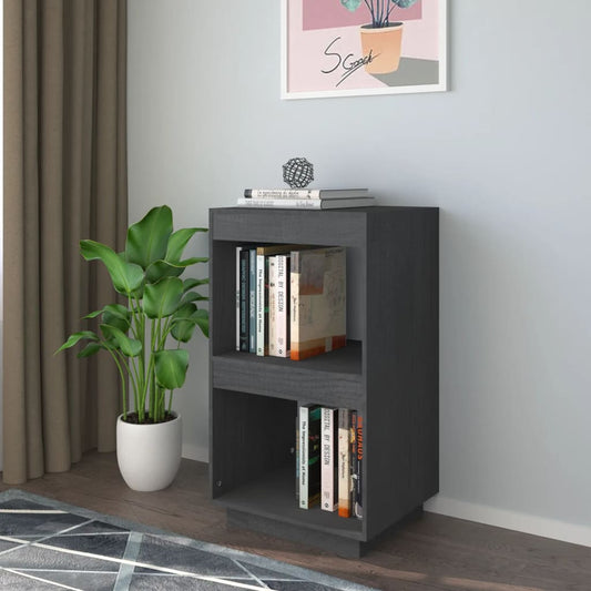 Bookcase Grey 40x35x71 cm Solid Pine