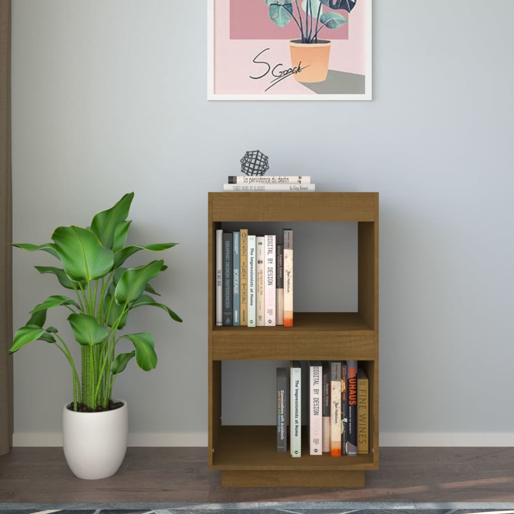 Bookshelf Honey Brown 40x35x71 cm Solid Pine Wood