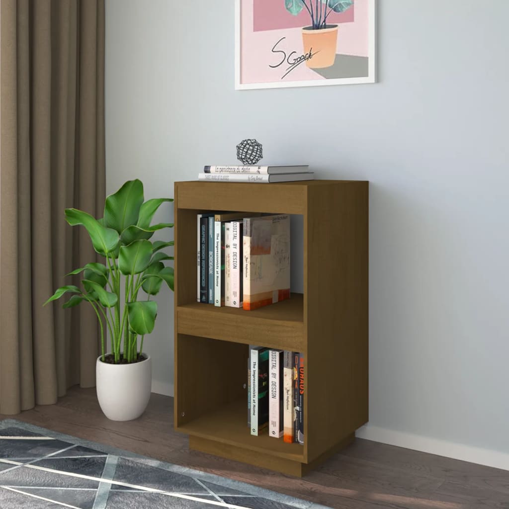 Bookshelf Honey Brown 40x35x71 cm Solid Pine Wood