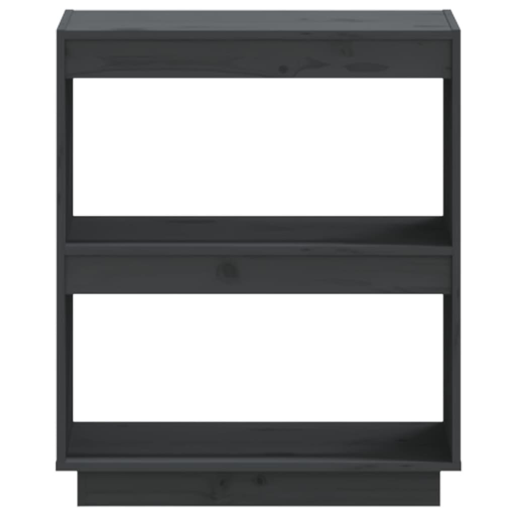 Bookcase Grey 60x35x71 cm Solid Pine