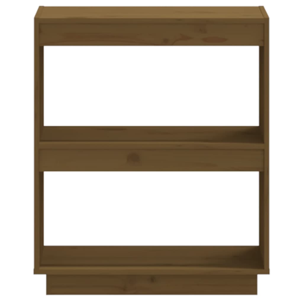 Bookshelf Honey Brown 60x35x71 cm Solid Pine Wood