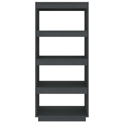 Bücherregal/Raumteiler Grau 60x35x135 cm Massivholz Kiefer