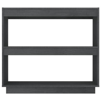 Bücherregal Grau 80x35x71 cm Massivholz Kiefer