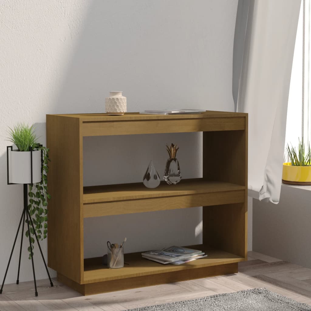 Bookshelf Honey Brown 80x35x71 cm Solid Pine Wood