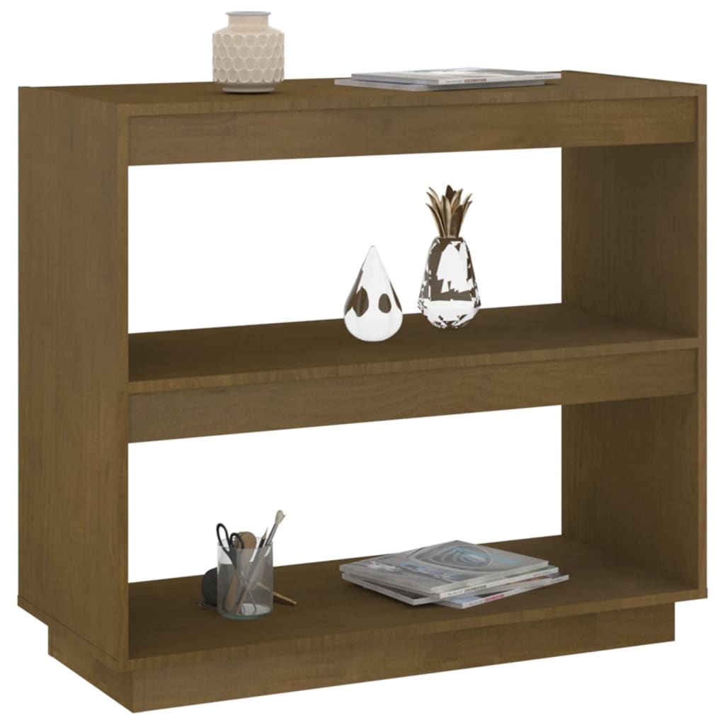 Bookshelf Honey Brown 80x35x71 cm Solid Pine Wood