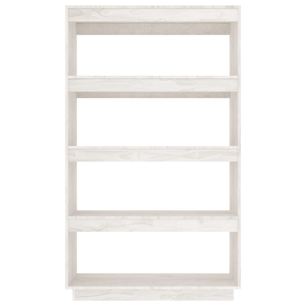 Bookcase/Room Divider White 80x35x135 cm Solid Pine