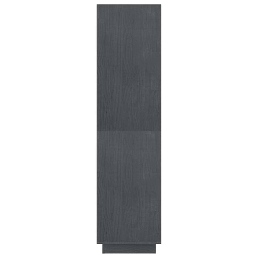 Bücherregal/Raumteiler Grau 80x35x135 cm Massivholz Kiefer