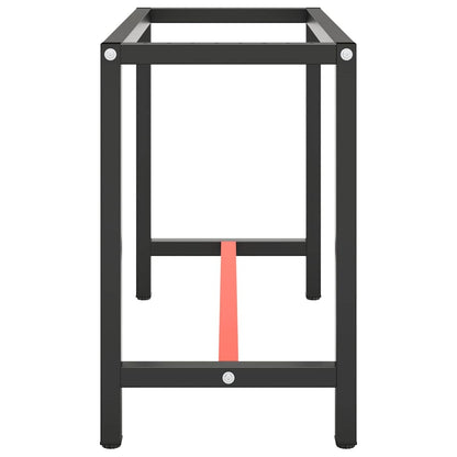 Werkbankgestell Mattschwarz und Mattrot 110x50x79 cm Metall