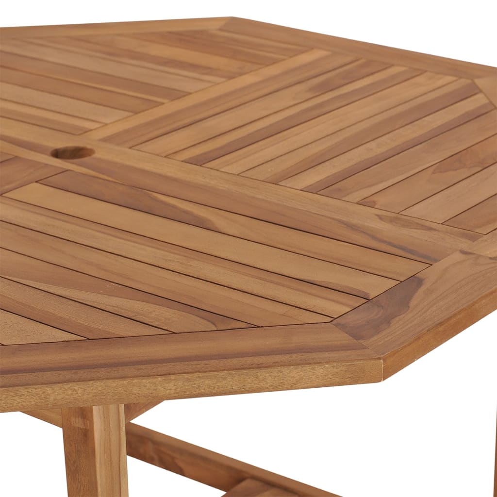 Garten-Esstisch 110x110x75 cm Massivholz Teak