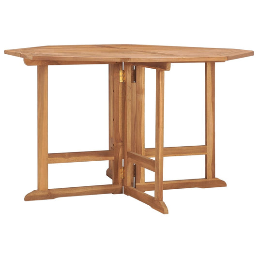 Table à manger de jardin pliable 110x110x75 cm en bois de teck massif