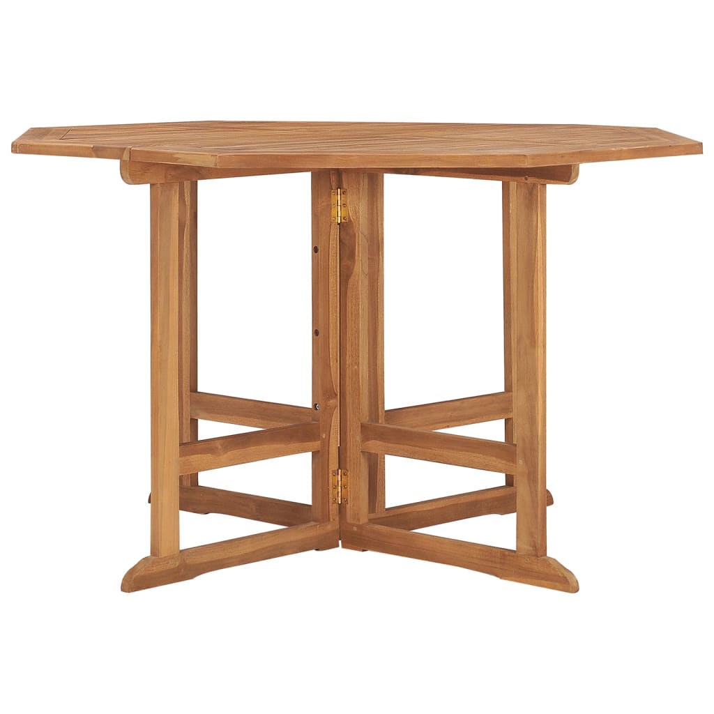 Table à manger de jardin pliable 110x110x75 cm en bois de teck massif