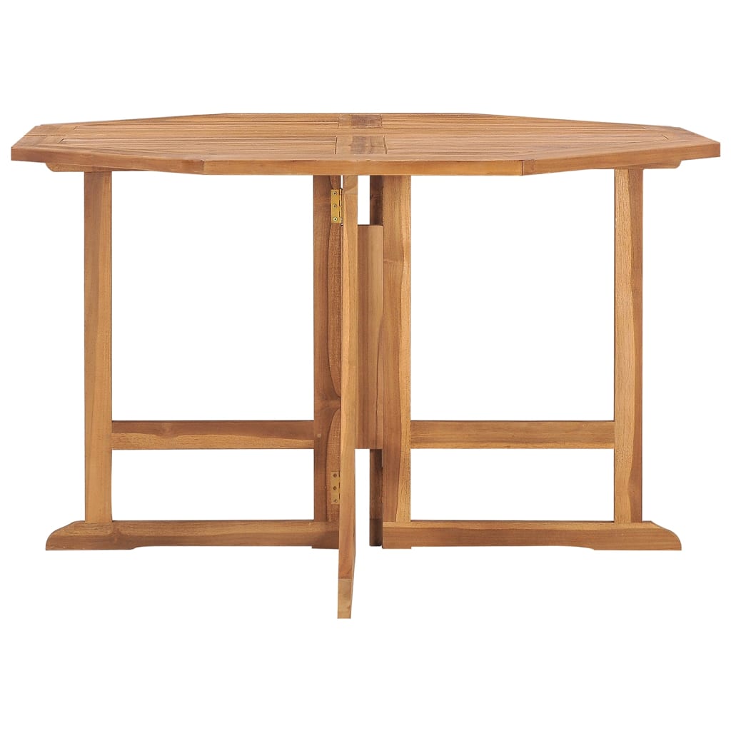 Table à manger de jardin pliable 110x110x75 cm en bois de teck massif