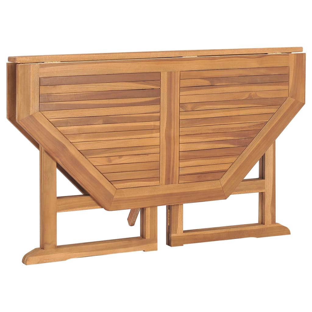 Table à manger de jardin pliable 110x110x75 cm en bois de teck massif