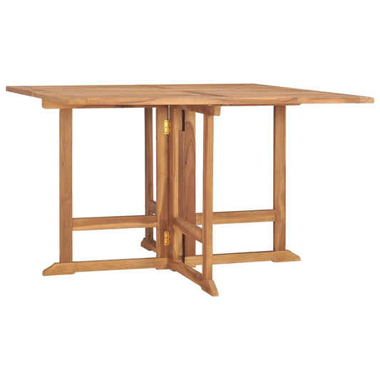 Table à manger de jardin pliable 110x110x75 cm en bois de teck massif