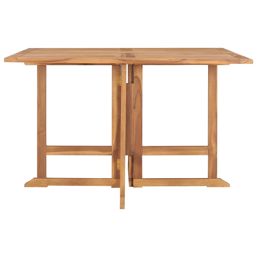 Table à manger de jardin pliable 110x110x75 cm en bois de teck massif