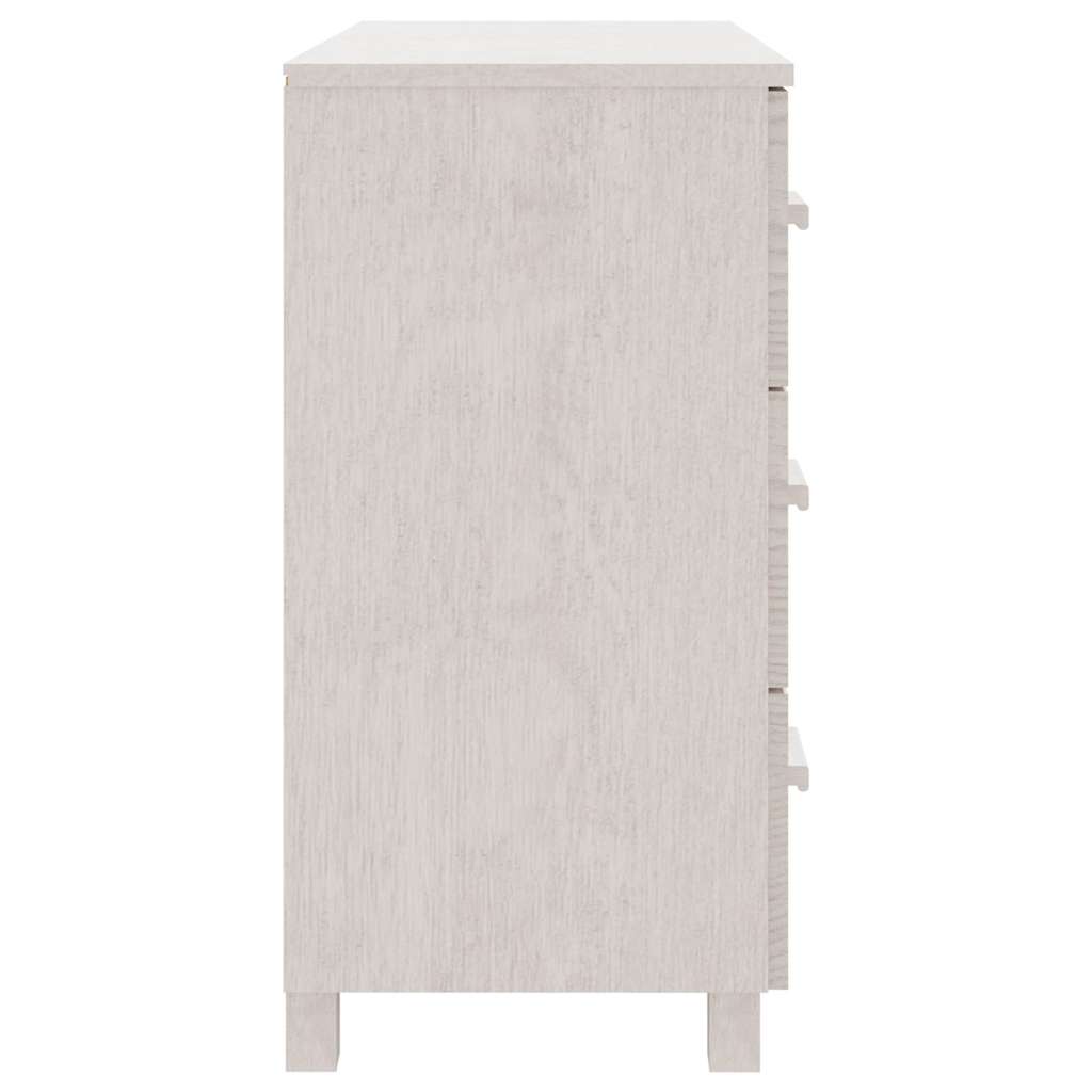 Sideboard HAMAR Weiß 90x40x80 cm Massivholz Kiefer
