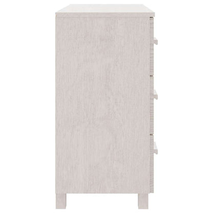 Sideboard HAMAR Weiß 90x40x80 cm Massivholz Kiefer