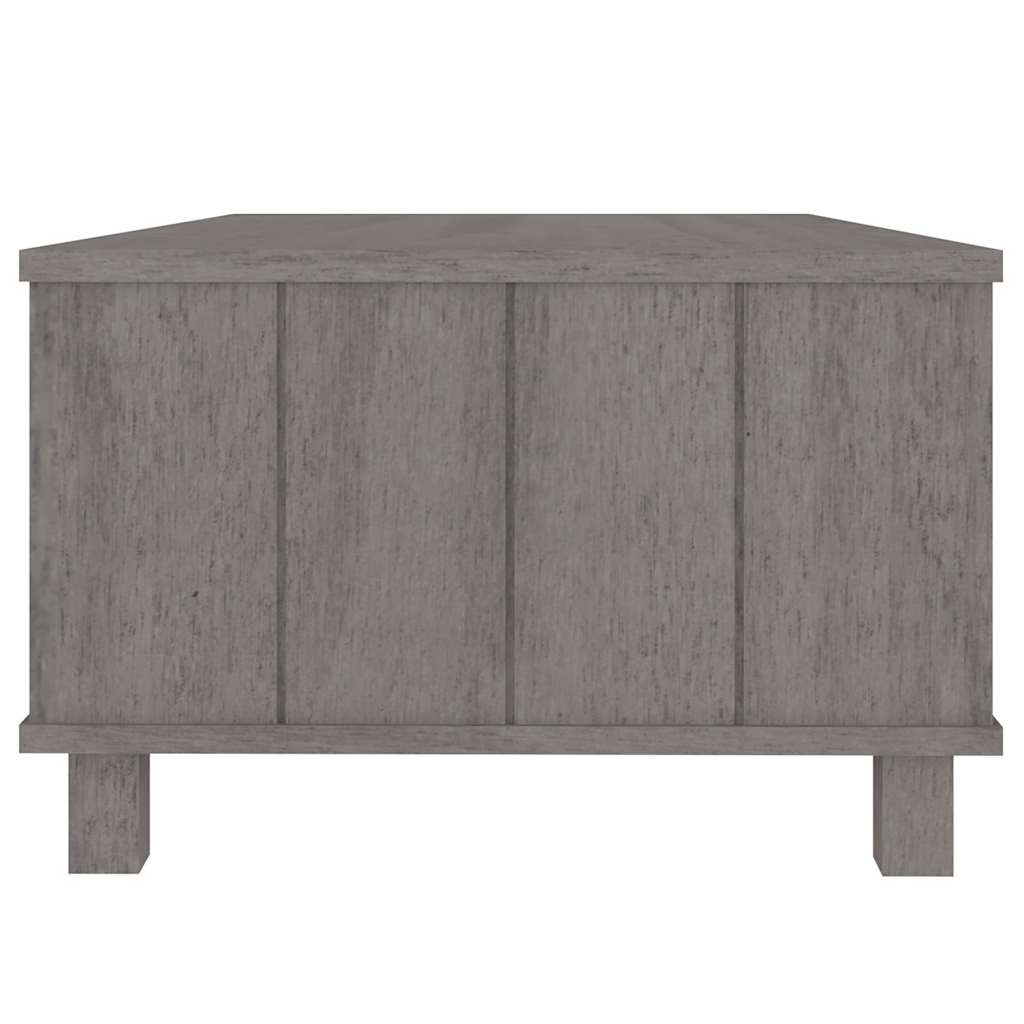 Couchtisch HAMAR Hellgrau 100x55x35 cm Massivholz Kiefer