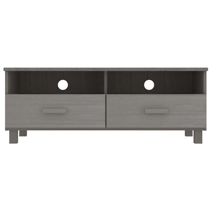 TV-Schrank HAMAR Hellgrau 106x40x40 cm Massivholz Kiefer