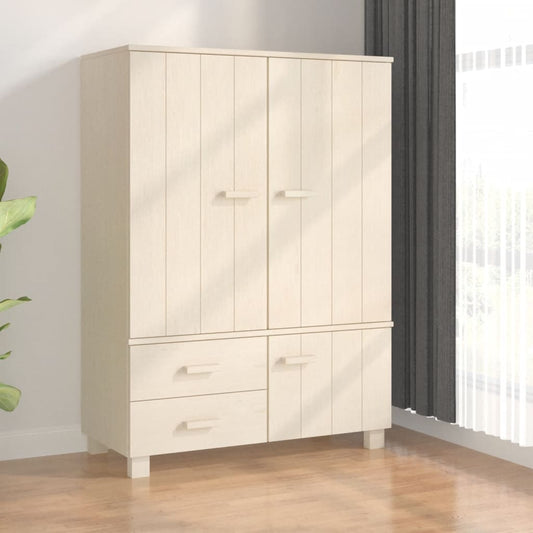 Wardrobe HAMAR honey brown 99x45x137 cm solid pine wood