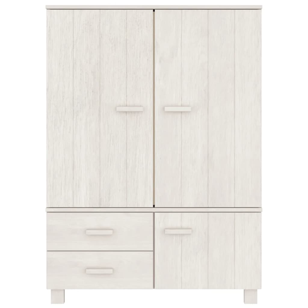 Armoire HAMAR Blanc 99x45x137 cm pin massif