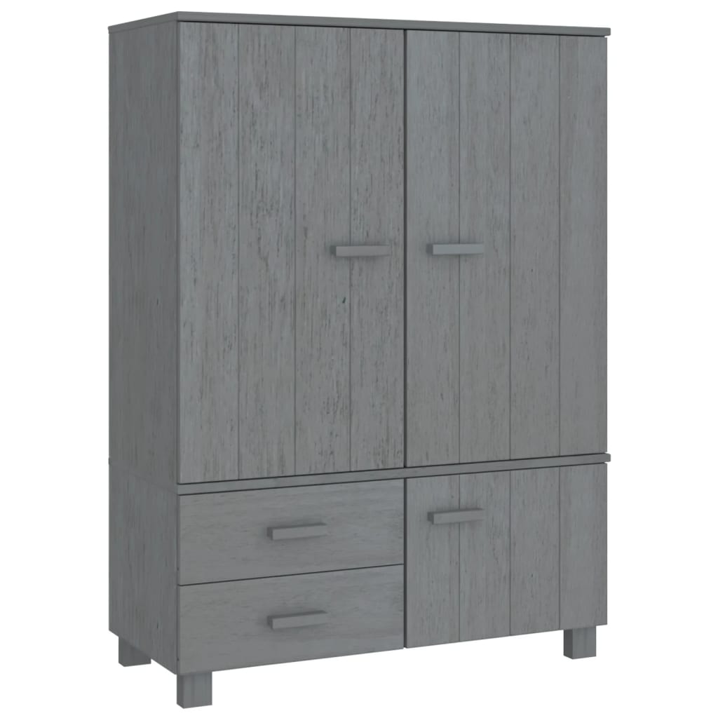 Armoire HAMAR gris foncé 99x45x137 cm en pin massif