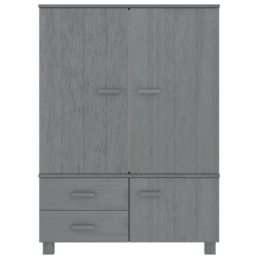 Armoire HAMAR gris foncé 99x45x137 cm en pin massif