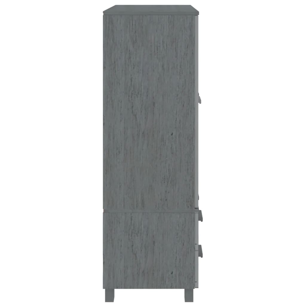 Armoire HAMAR gris foncé 99x45x137 cm en pin massif
