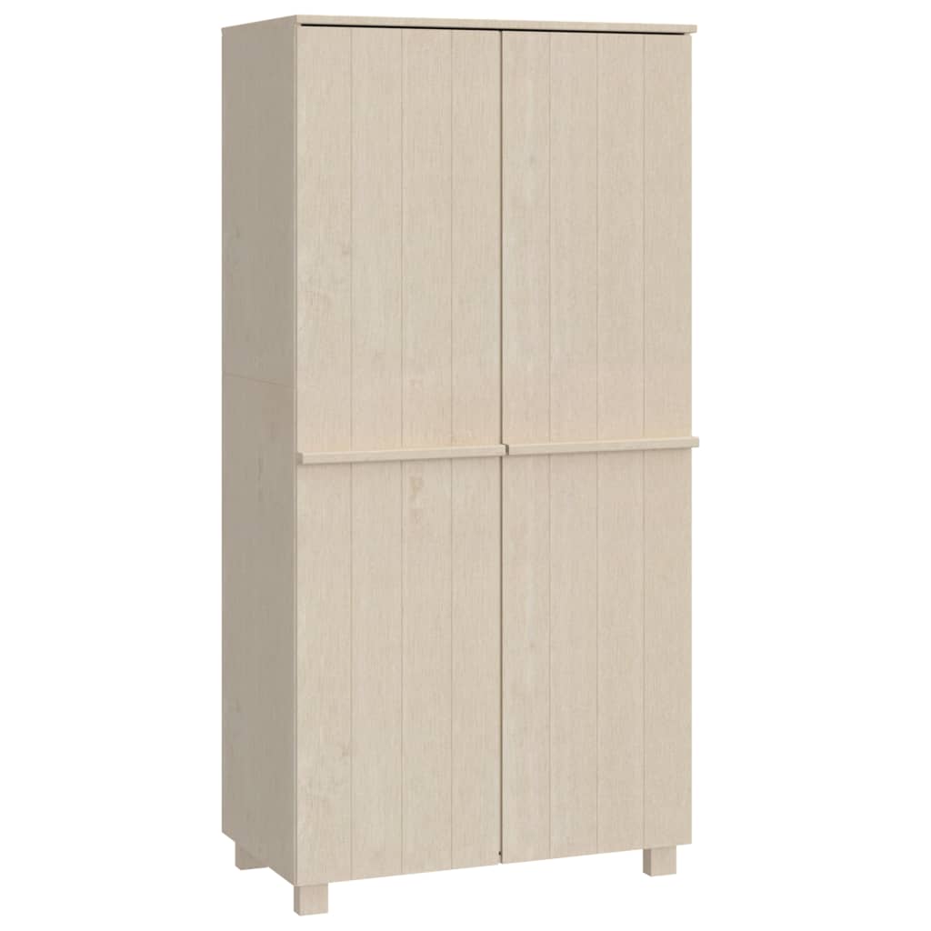 Wardrobe HAMAR honey brown 89x50x180 cm solid pine wood