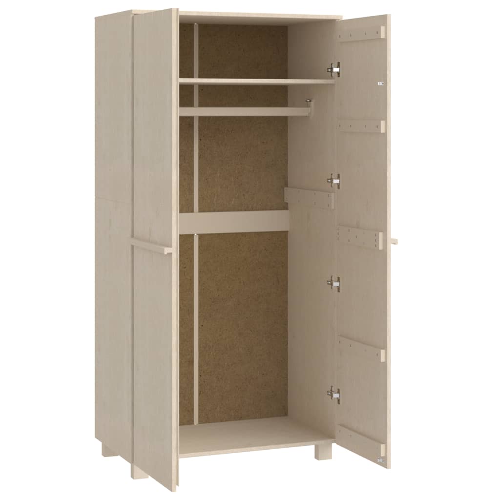 Wardrobe HAMAR honey brown 89x50x180 cm solid pine wood