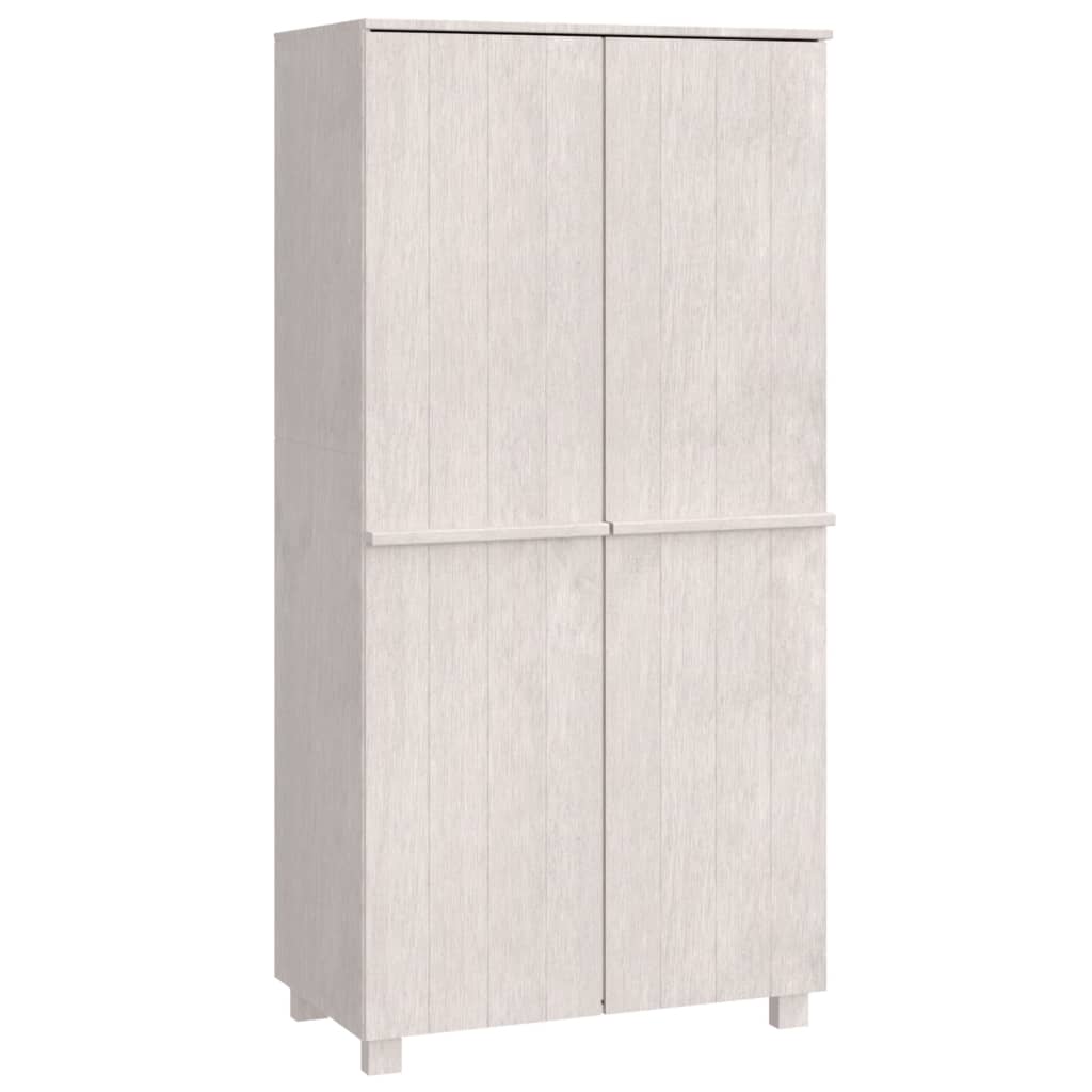 Wardrobe HAMAR White 89x50x180 cm Solid Pine Wood