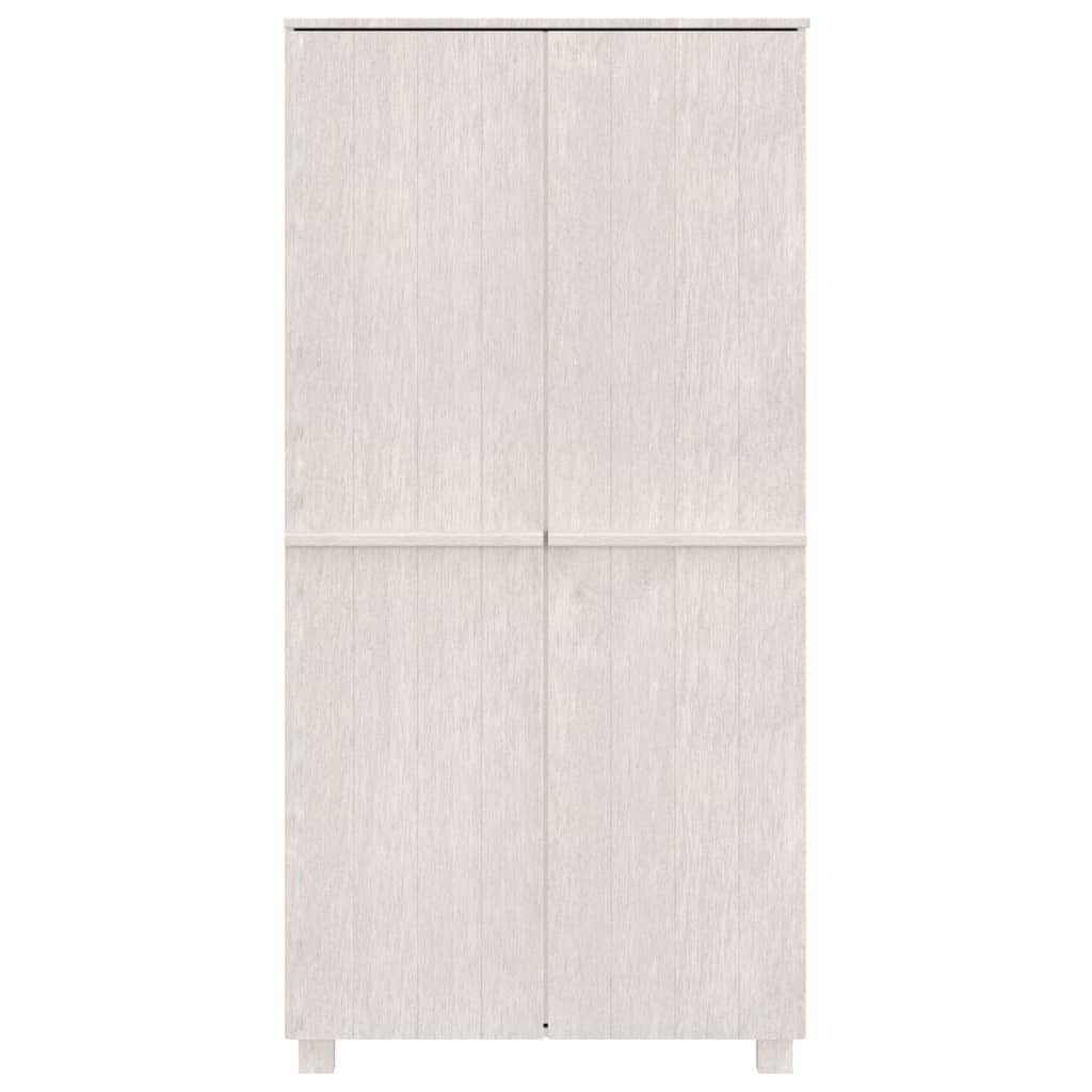 Wardrobe HAMAR White 89x50x180 cm Solid Pine Wood