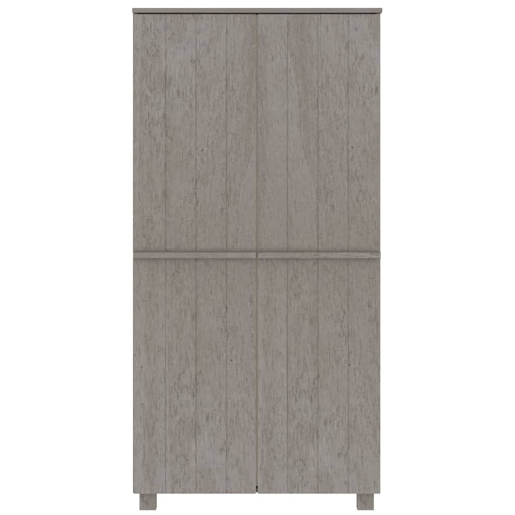 Wardrobe HAMAR light grey 89x50x180 cm solid pine wood