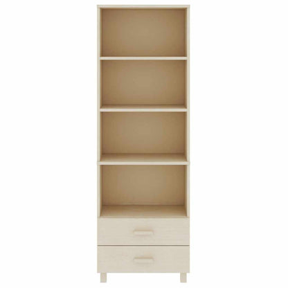 Highboard HAMAR Honigbraun 60x35x180 cm Massivholz Kiefer