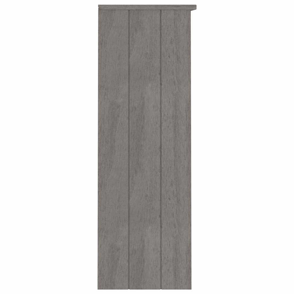 Highboard-Oberteil HAMAR Hellgrau 85x35x100 cm Massivholz