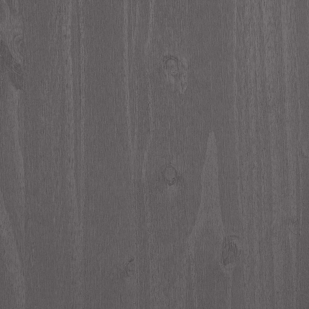 Highboard-Oberteil HAMAR Hellgrau 85x35x100 cm Massivholz