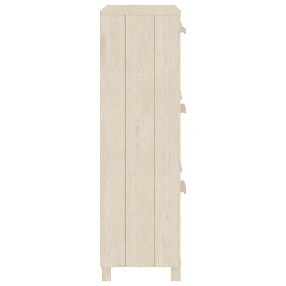 Schuhschrank HAMAR Honigbraun 59,5x35x117 cm Massivholz Kiefer