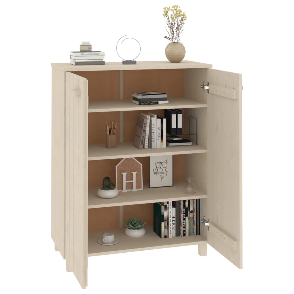 Shoe cabinet HAMAR honey brown 85x40x108 cm solid pine wood