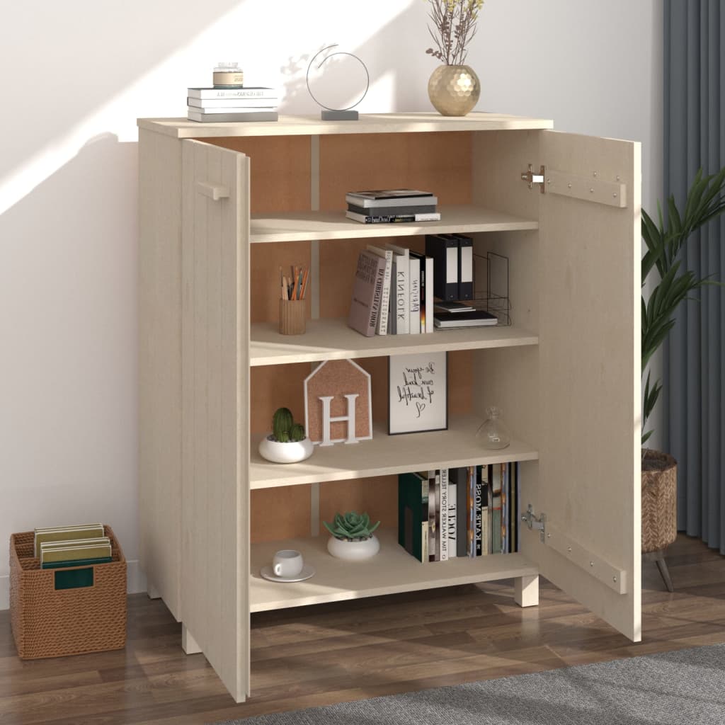 Shoe cabinet HAMAR honey brown 85x40x108 cm solid pine wood