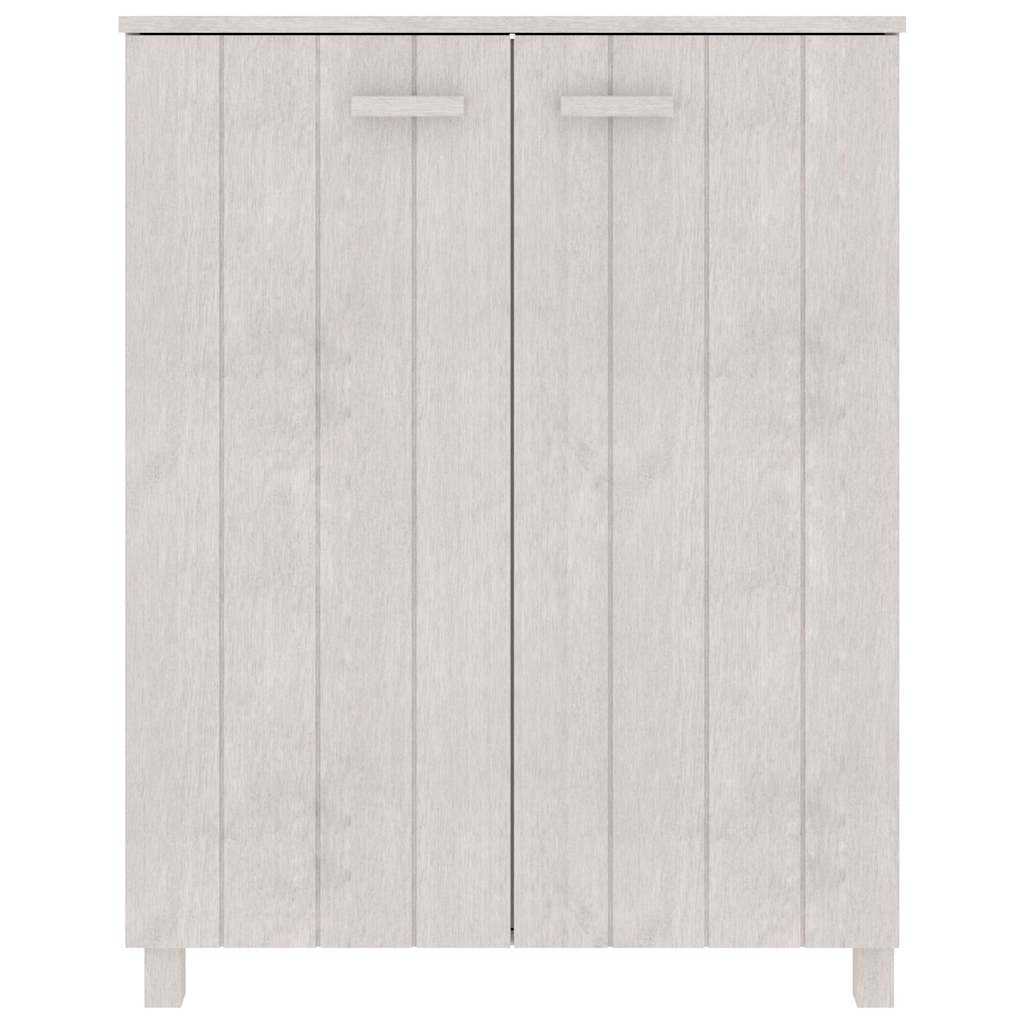 Schuhschrank HAMAR Weiß 85x40x108 cm Massivholz Kiefer