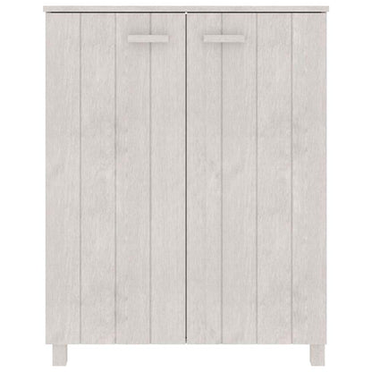 Schuhschrank HAMAR Weiß 85x40x108 cm Massivholz Kiefer