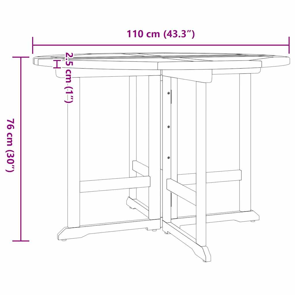 5-tlg. Garten-Essgruppe Klappbar Massivholz Teak