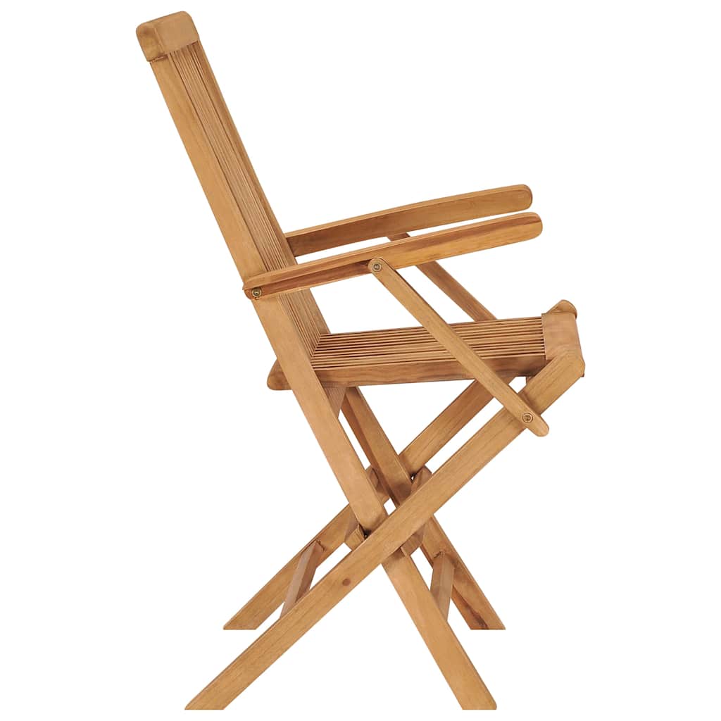 Klappstühle, 4 Stück, Massivholz Teakholz