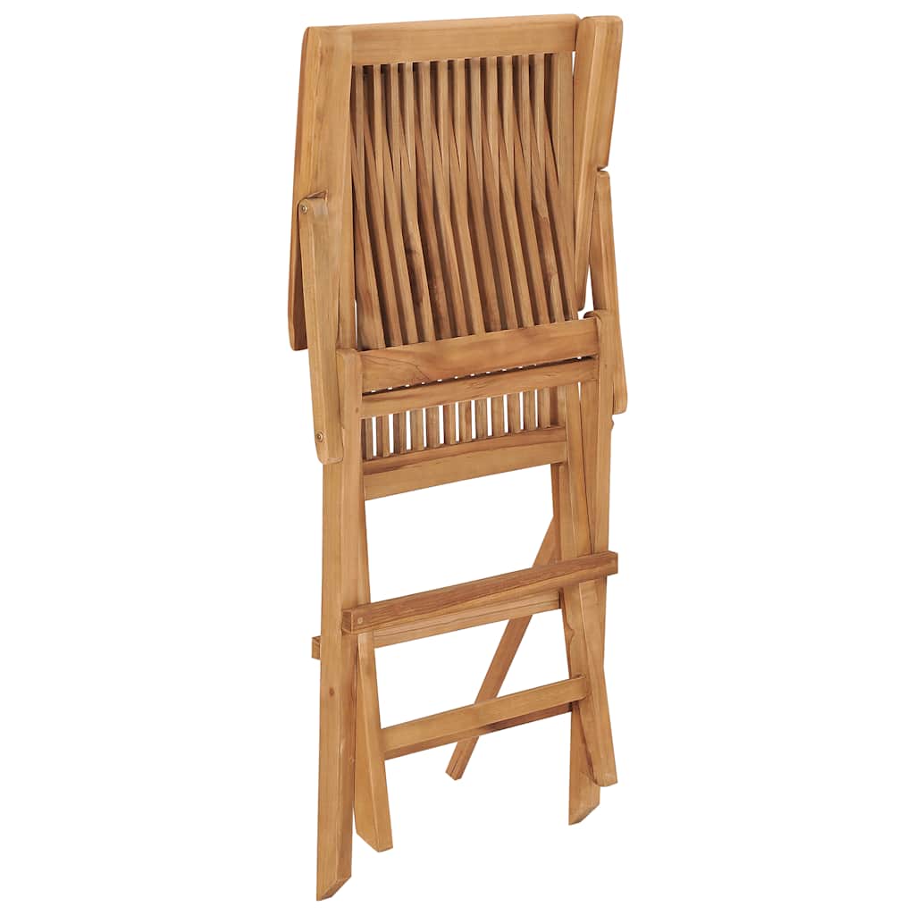 Klappstühle, 4 Stück, Massivholz Teakholz