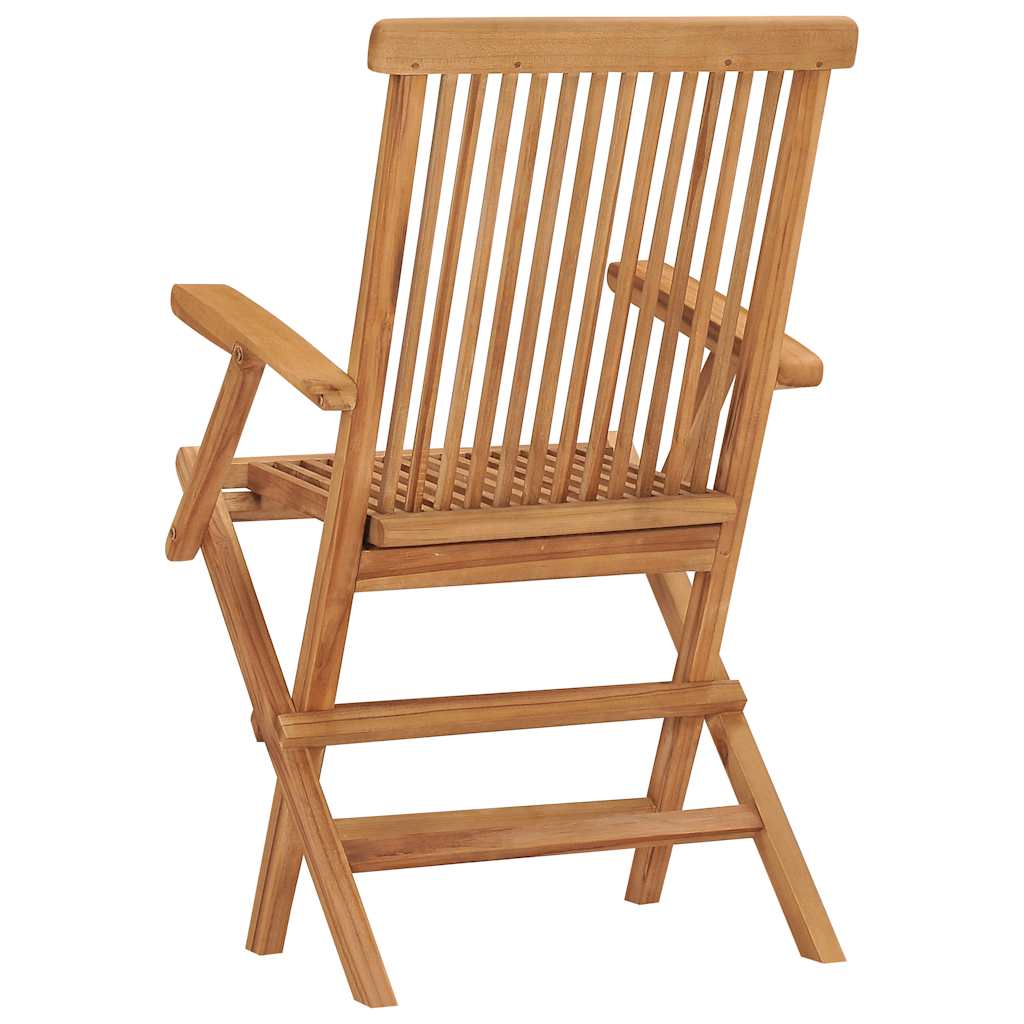Klappstühle, 6 Stück, Massivholz Teakholz