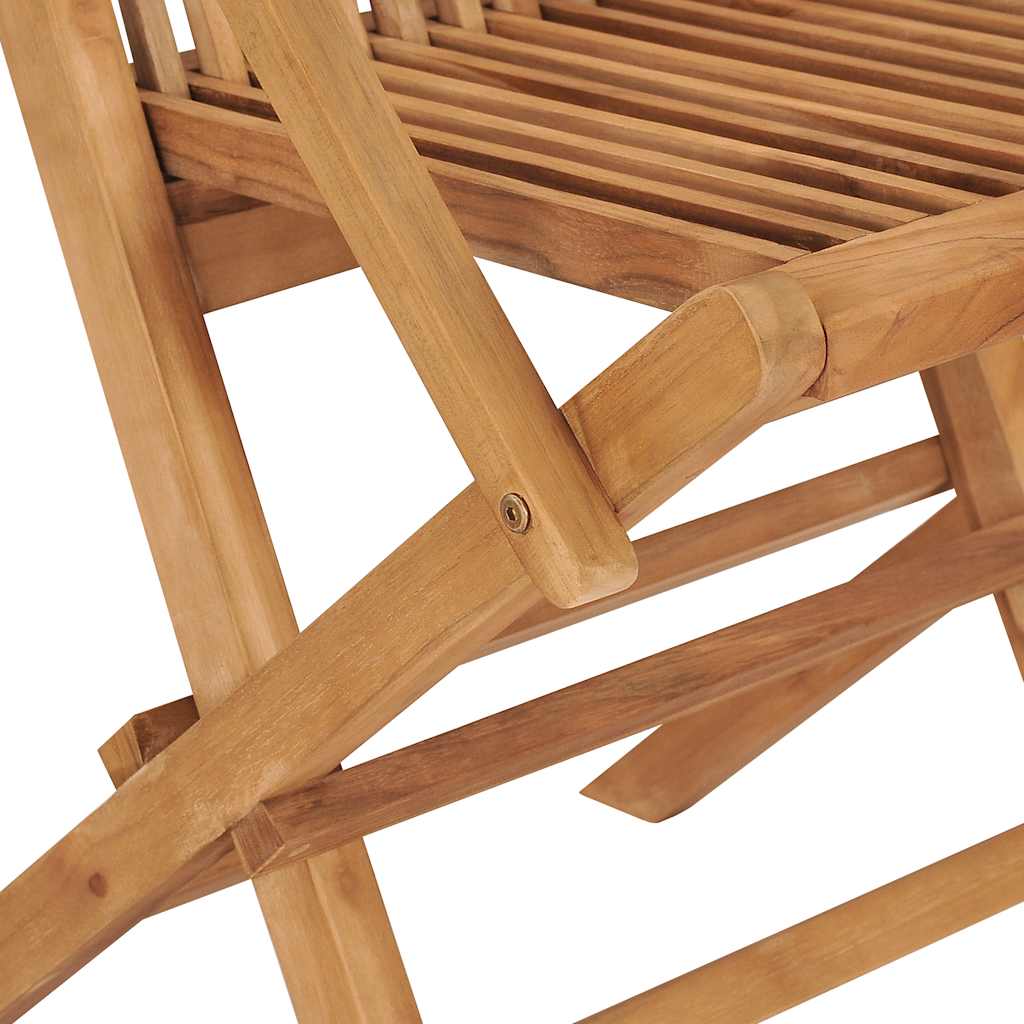 Klappstühle, 6 Stück, Massivholz Teakholz