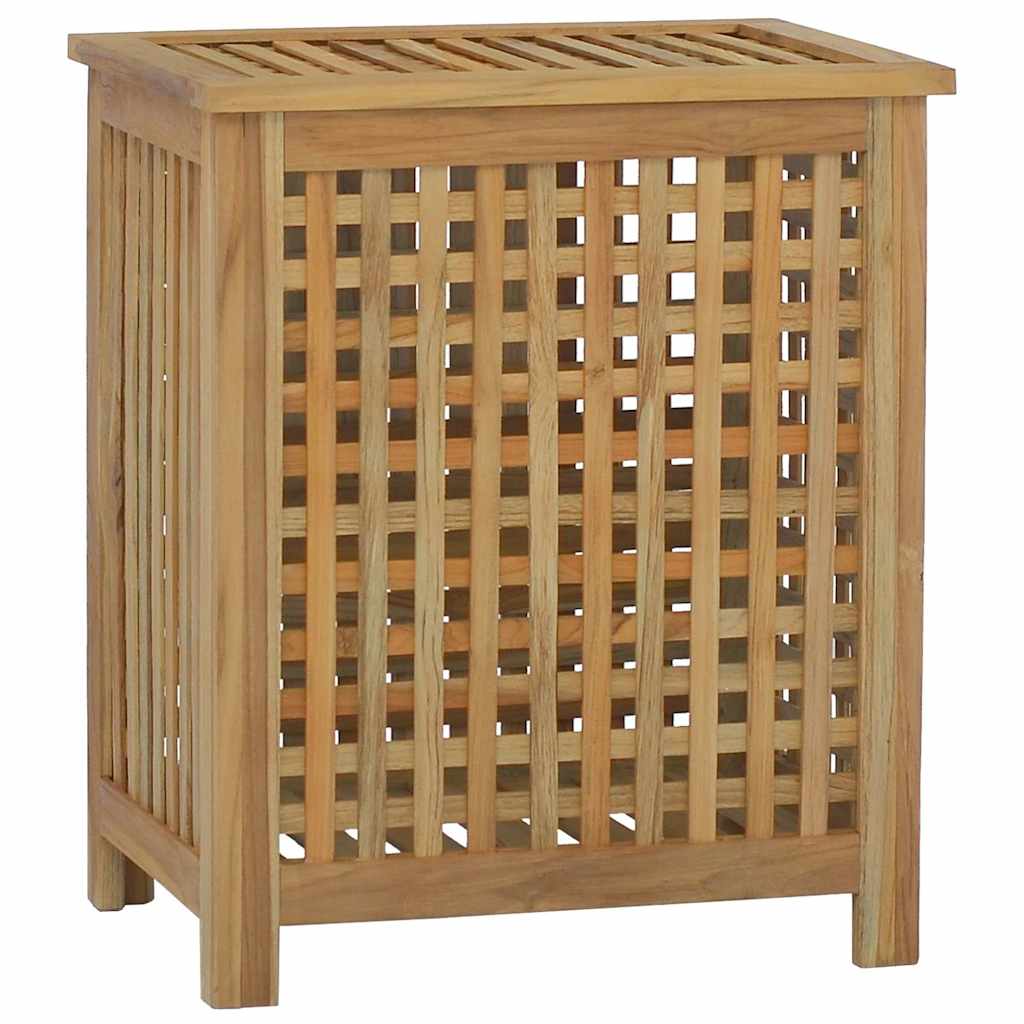 Wäschebehälter 50x35x60 cm Massivholz Teak