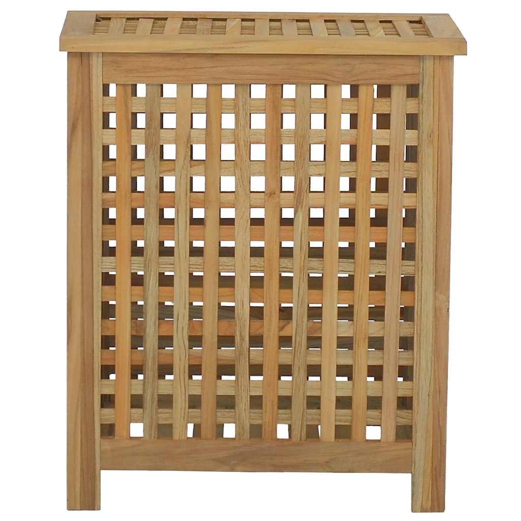 Wäschebehälter 50x35x60 cm Massivholz Teak